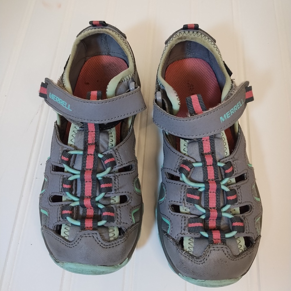 Merrell ML-Hydro H2O Hiker Kids Grey Mint Pink Water Sandals Shoes 1M MC57961